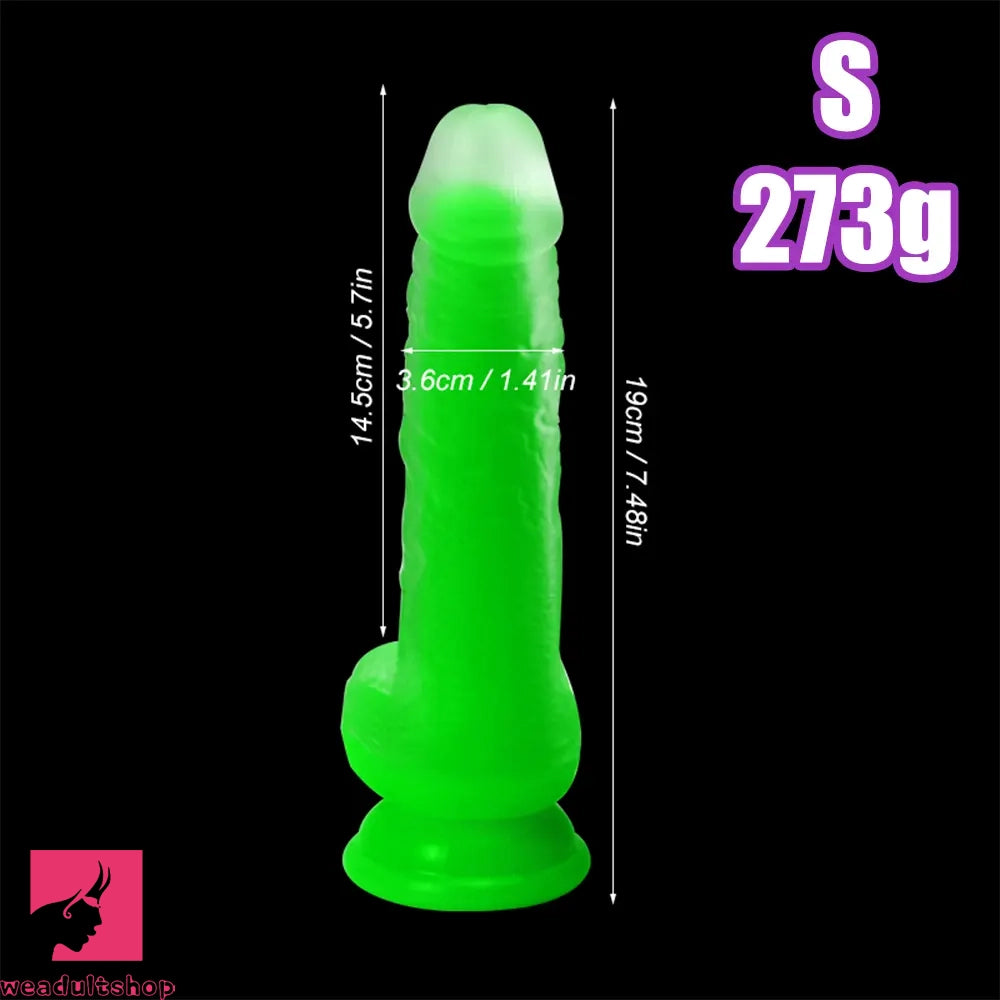 7.48in 9.25in Luminous Silicone Soft Dildo For Men Women Fucking Sex
