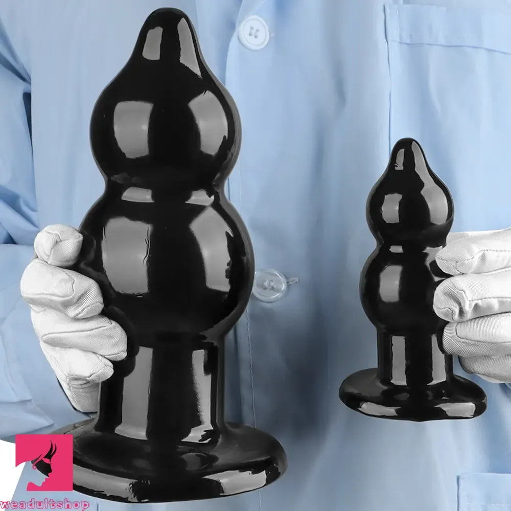 5.11in 9.05in Black Fantasy PVC Big Thick Butt Plug Dildo Cock Stimulator