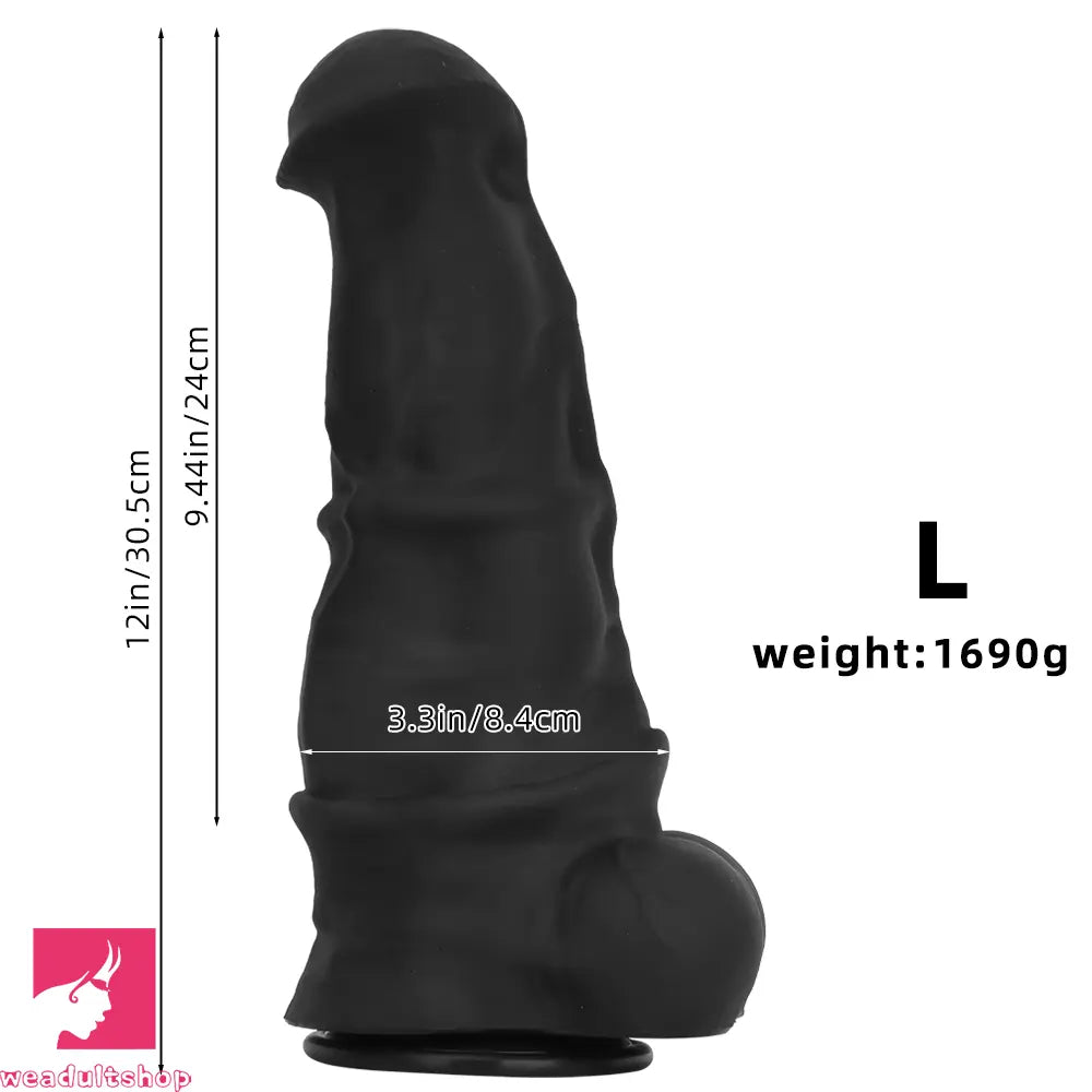 9.84in 11.22in 12in 13.38in 14.17in Extra Large Thick Penis Horse Cock Dildo