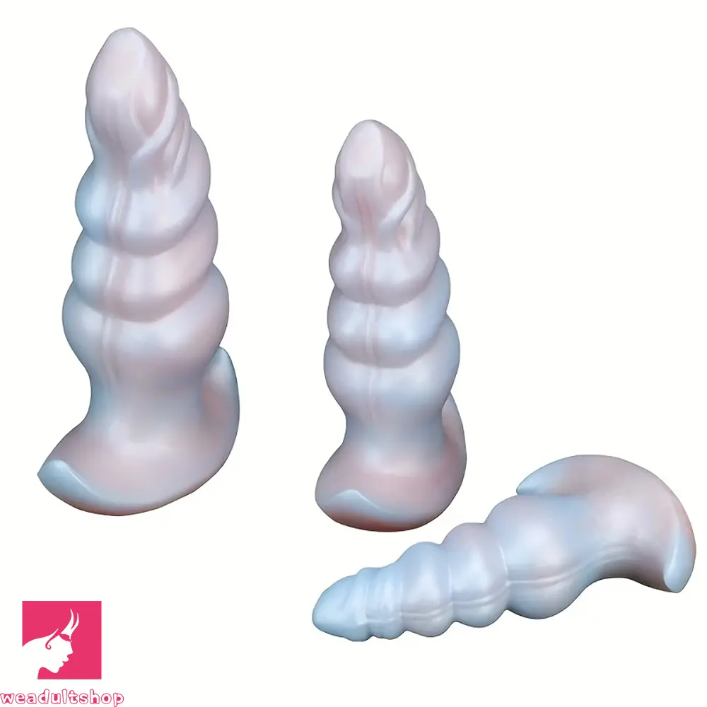 5.5in 6.69in 7.87in Pearlescent Dream Silicone Anal Soft Dildo with Anchor