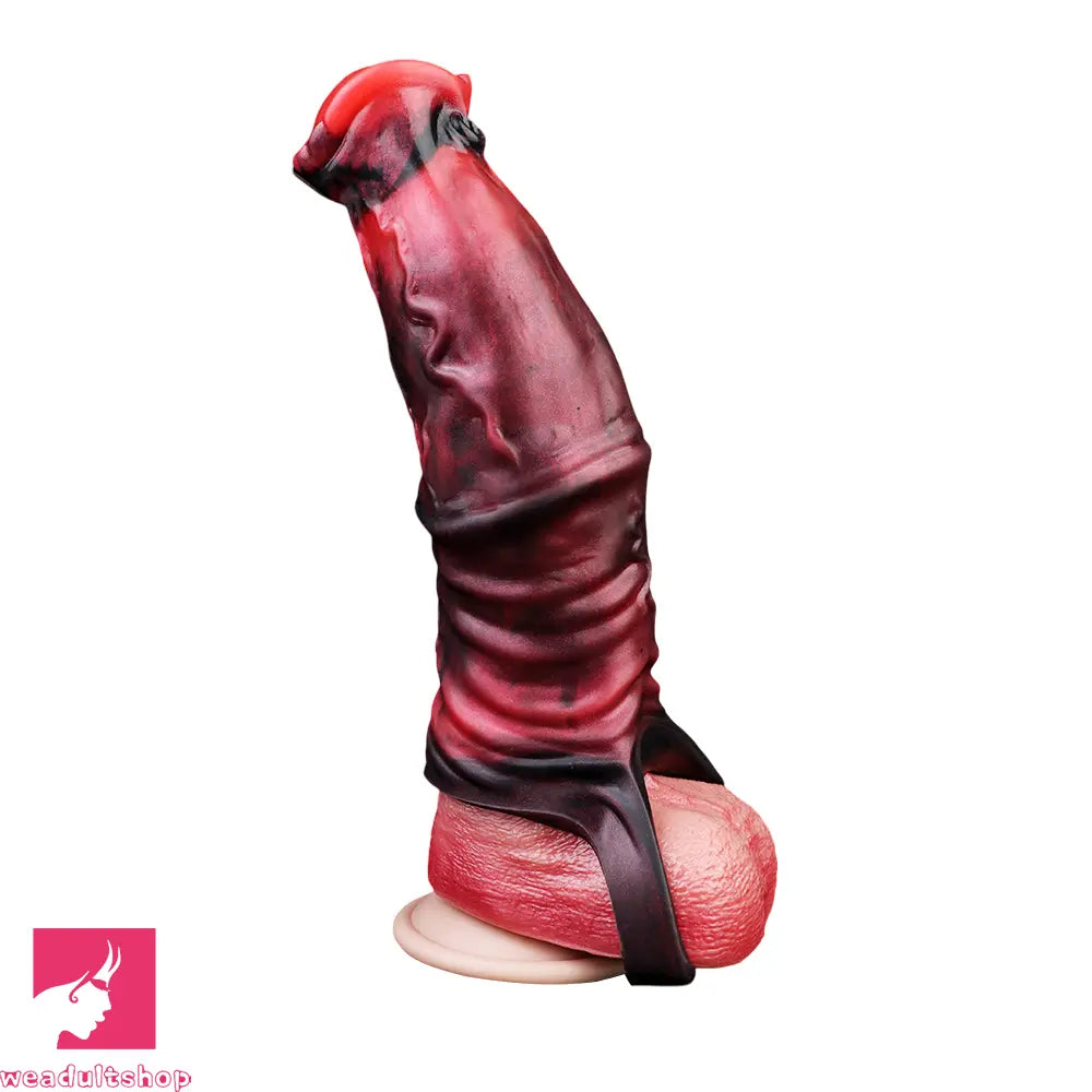 6.1in 6.89in 7.95in Horse Animal Penis Soft Dildo Sleeve Penis Extender