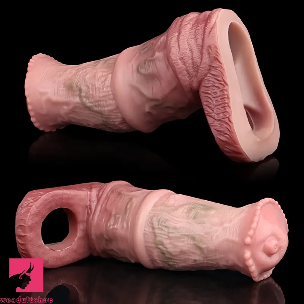 5.9in 6.1in Soft Durable Silicone Cock Thickening Lengthening Dildo Sleeve