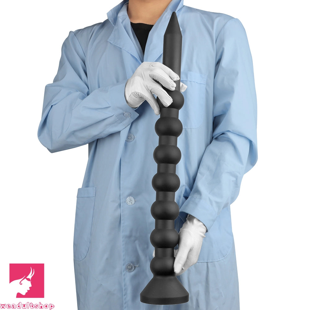 23.62in Soft Seven Beads Expansion Long Deep Huge Anal Plug Cock Dildo