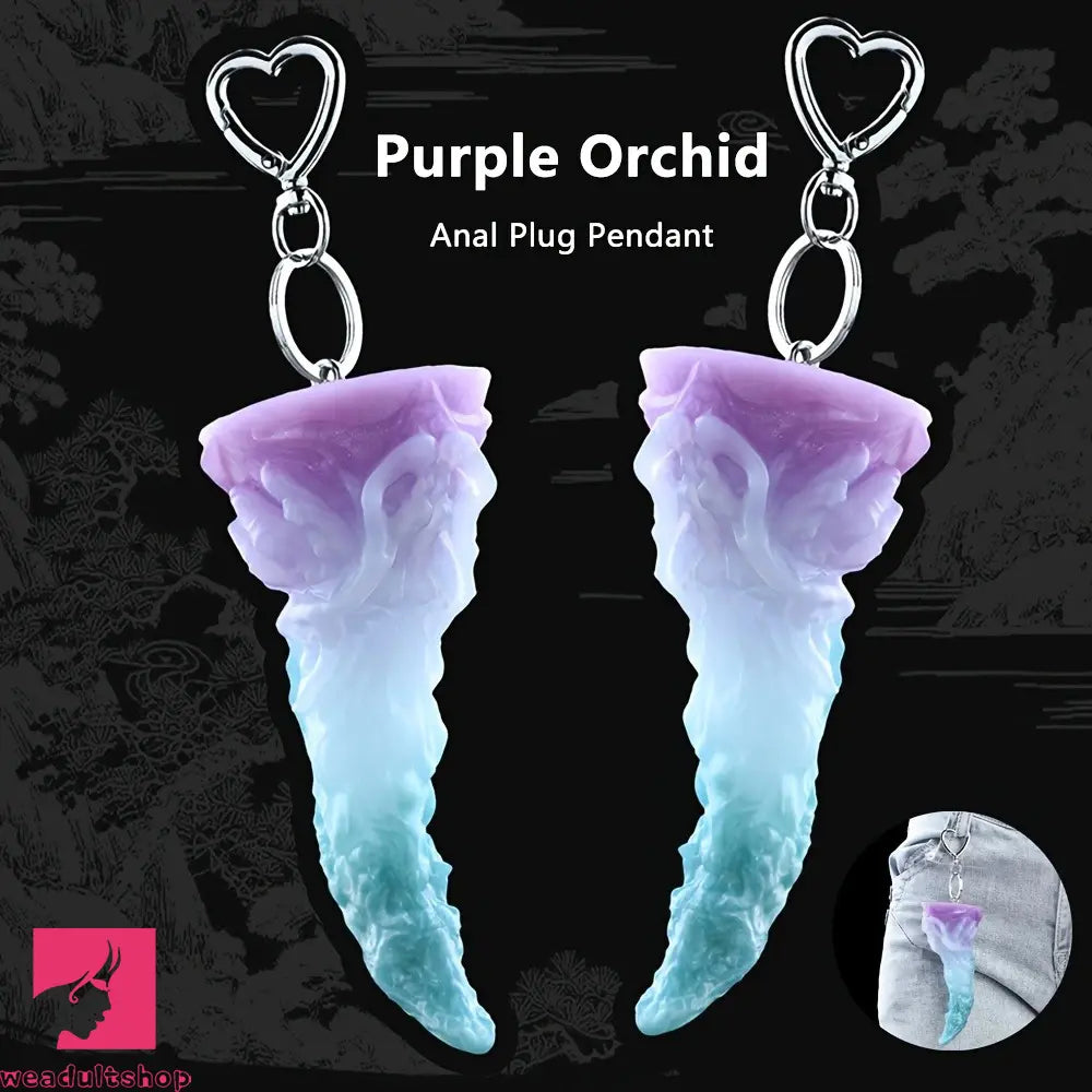 4.64in 5.23in Anal Plug Pedant Dildo Key Chain Animal Deer Silicone Cock