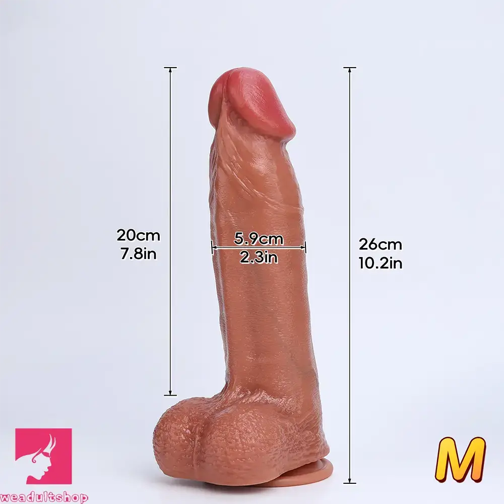 8.2in 10.2in 11.8in Soft Silicone Big Dildo For G-Spot Anal Cock Stimulation