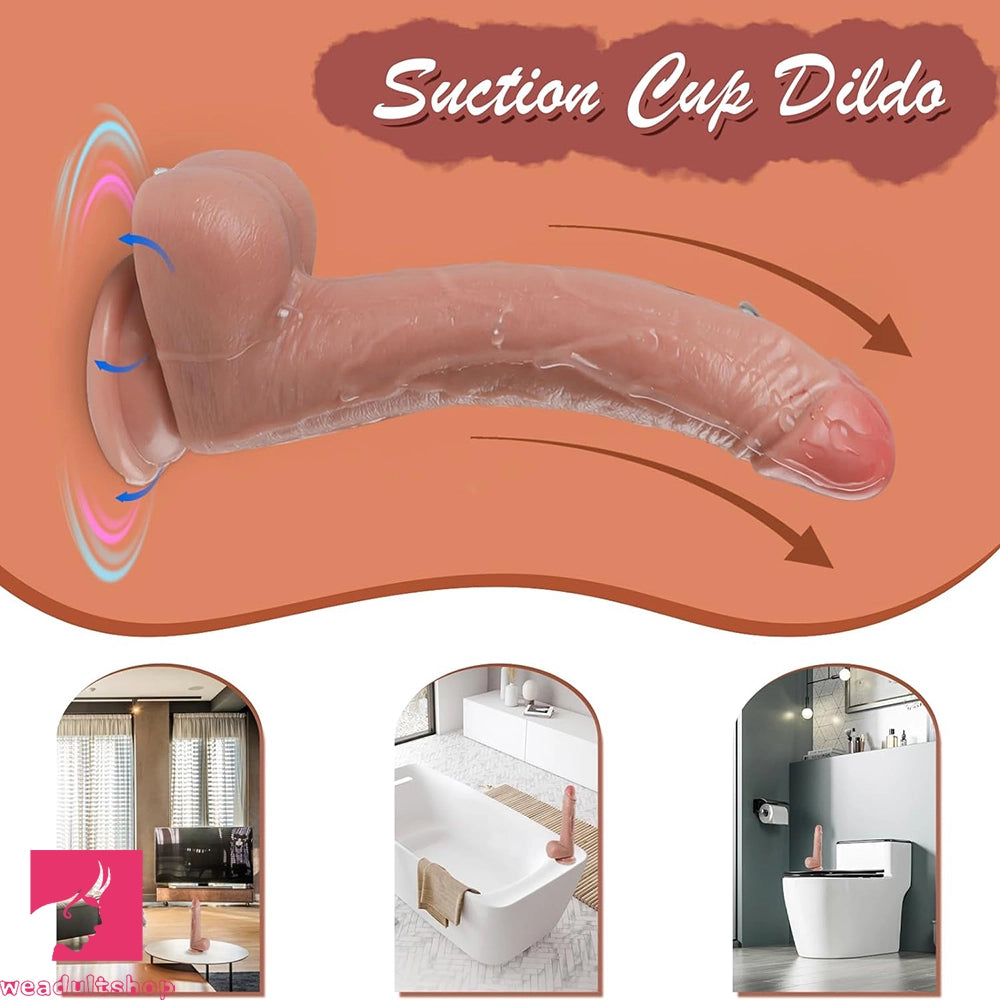 7.48in 8in Silicone Soft Realistic Soft Skin Feeling Dildo For Women Clit