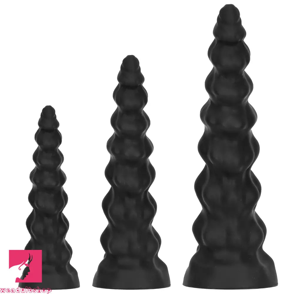 7.28in 9.44in 11.61in Black Big Fantasy Odd Silicone Soft Dildo For Sex Toy