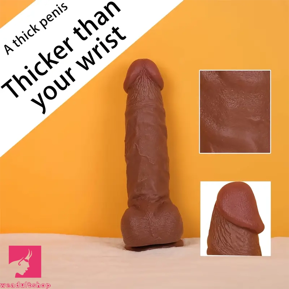 13.39in Large Girth Thick Healthy PVC Dildo Realistic G-Spot Penis Clit