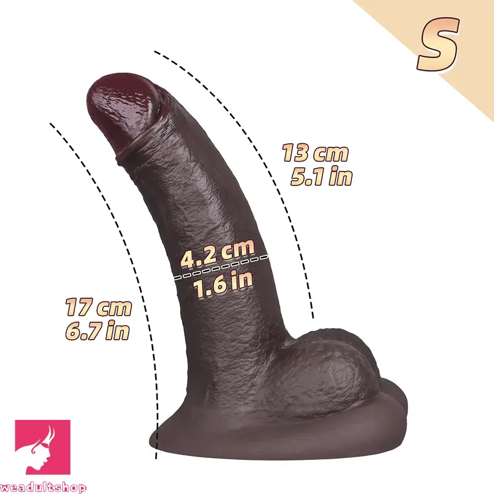 6.7in 7.8in Upturned Realistic Silicone Dildo Couples G-Spot Anal Cock Penis