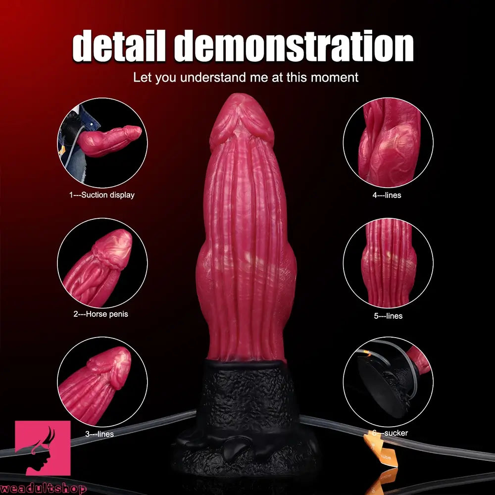 9.84in Cumming Knot Silicone Big Soft Dildo Penis Anal Dildo Sex Cock