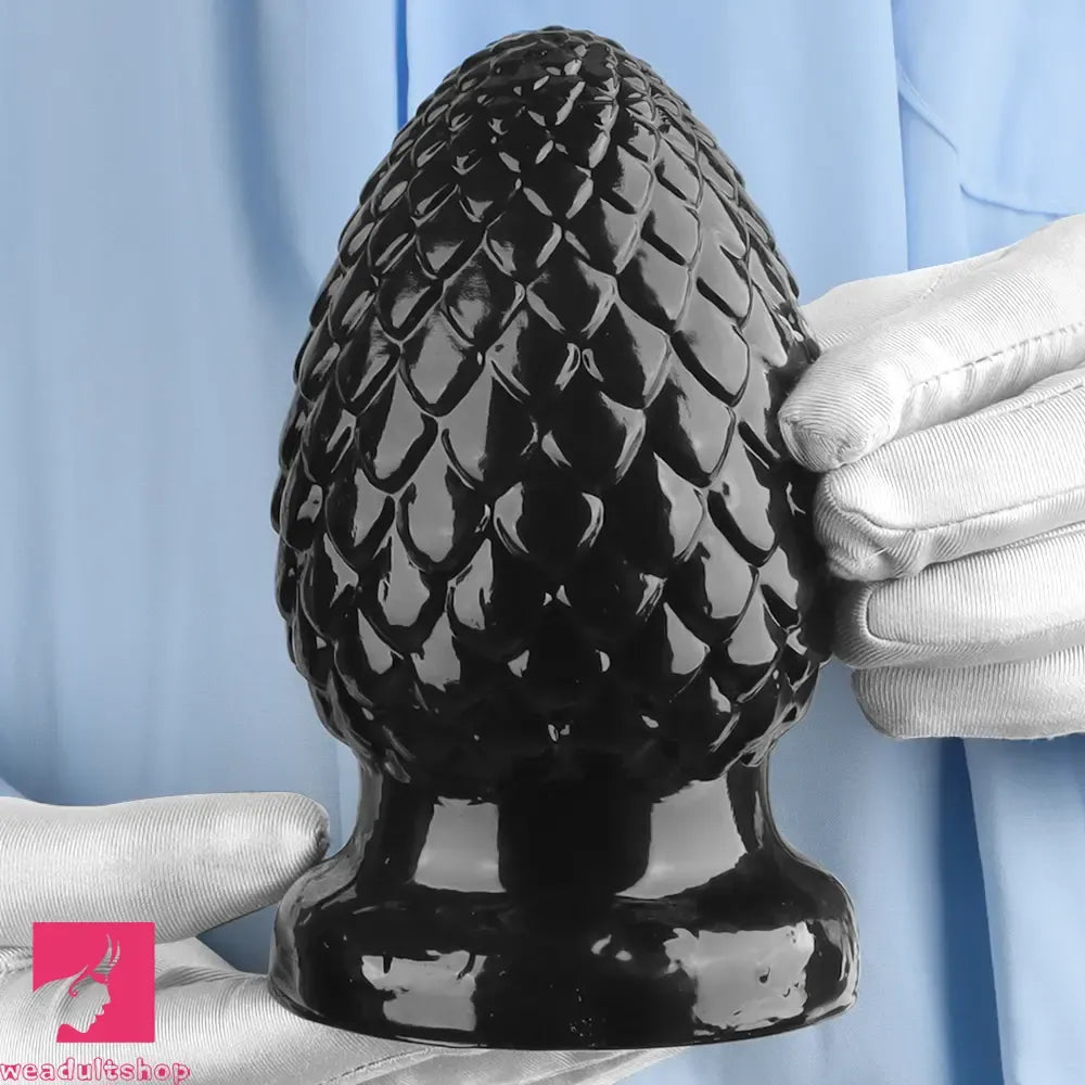 3.93in 5.9in Newbie Clit Female Masturbator PVC Black Butt Plug Dildo