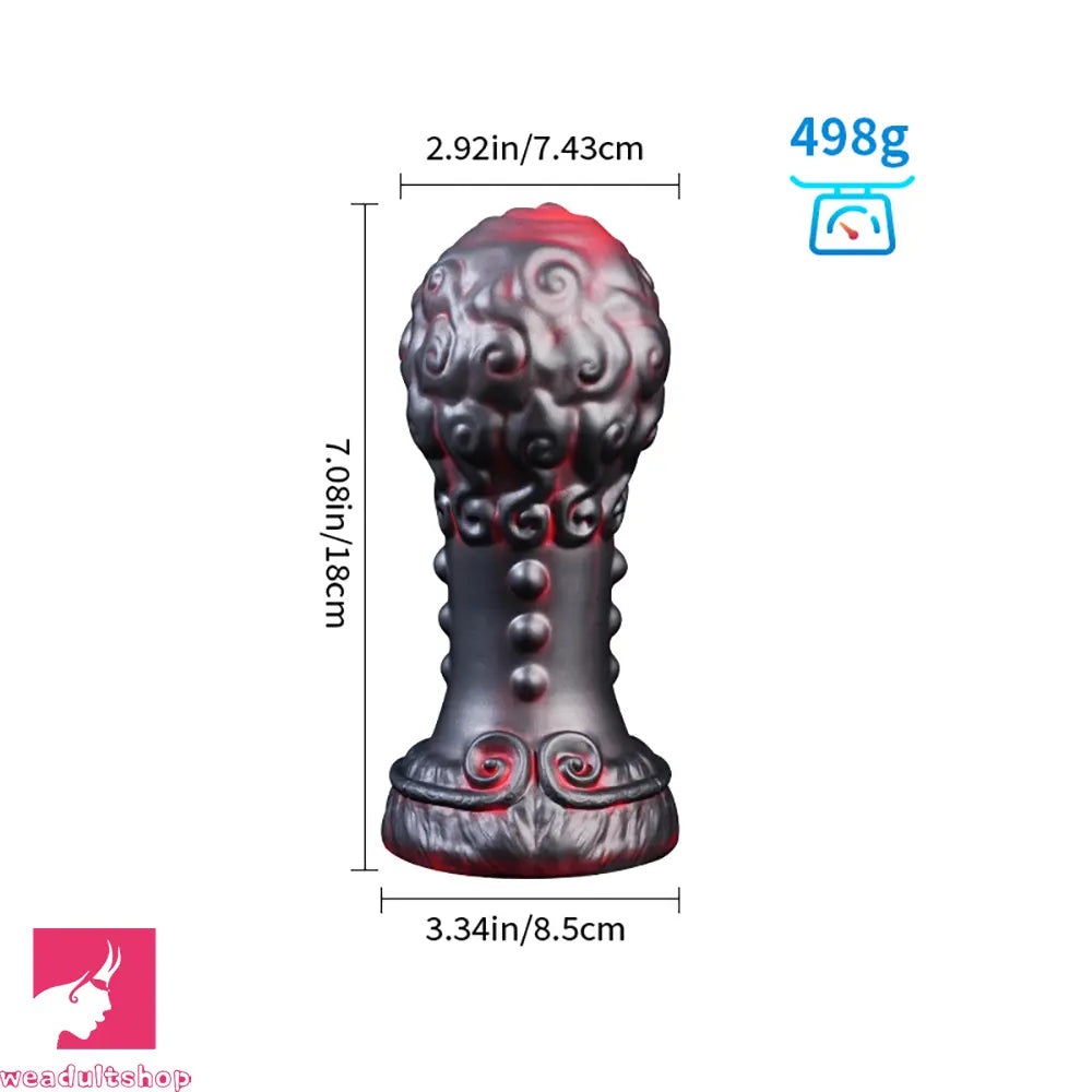 5.51in 7.08in 9.05in Spiked Silicone Round Silicone Soft Odd Dildo Anal Plug