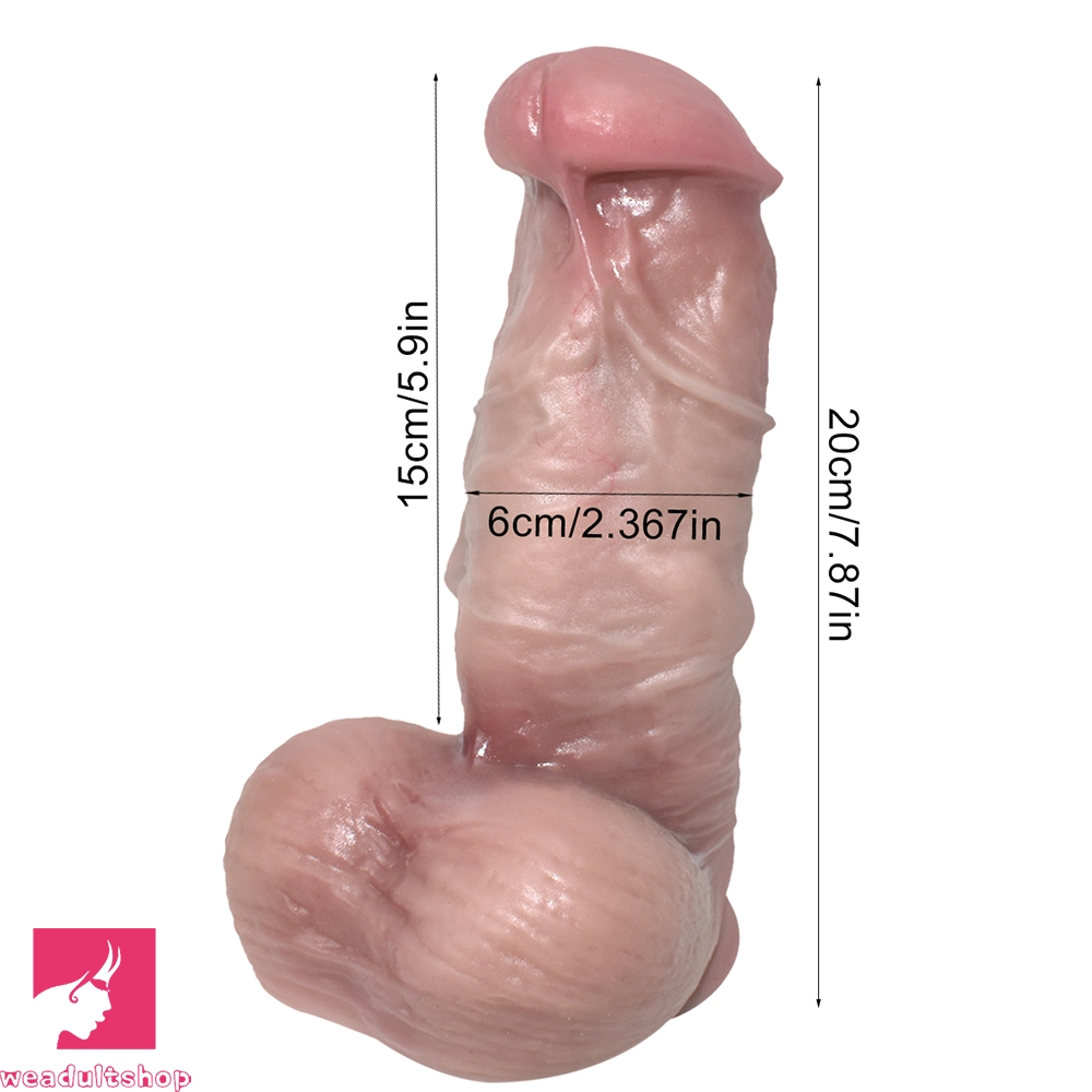 5.9in 7.87in Liquid Silicone Soft Super Realistic Dildo For Women Male Sex Toy
