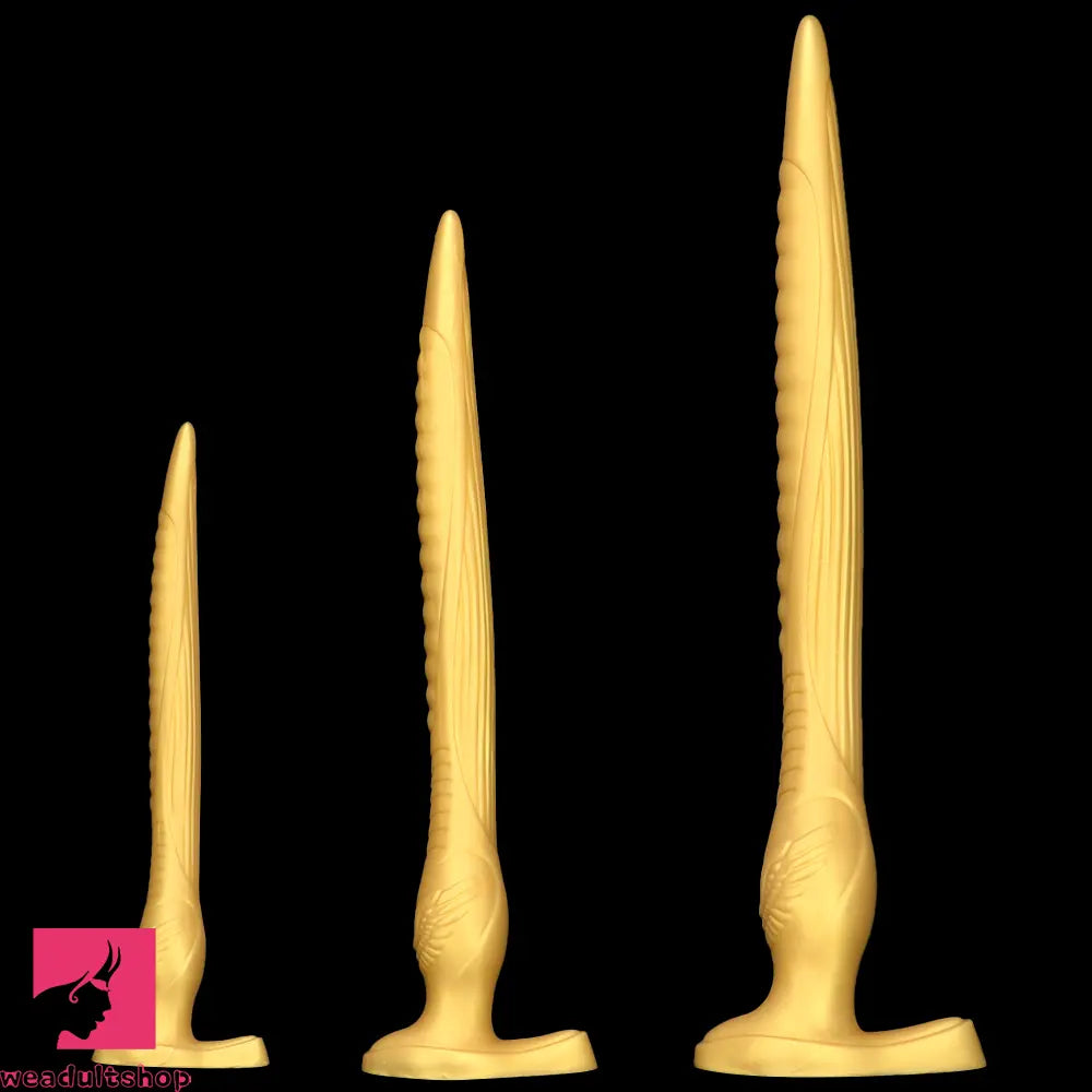 12.2in 16.14in 20.07in Gold Silicone Super Long Anal Dilator Dildo Huge Toy