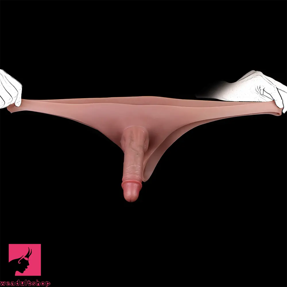 7.48in Wear Hollow Realistic Dildo Pants Silicone Cock Sleeve For Cock