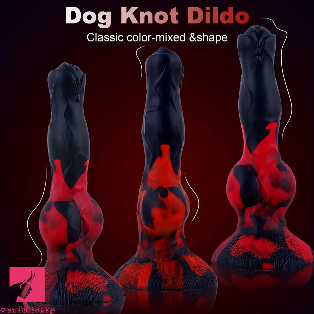 8.1in Realistic Silicone Squirting Dildo Beginner Knot Ejaculating Dog Dildo
