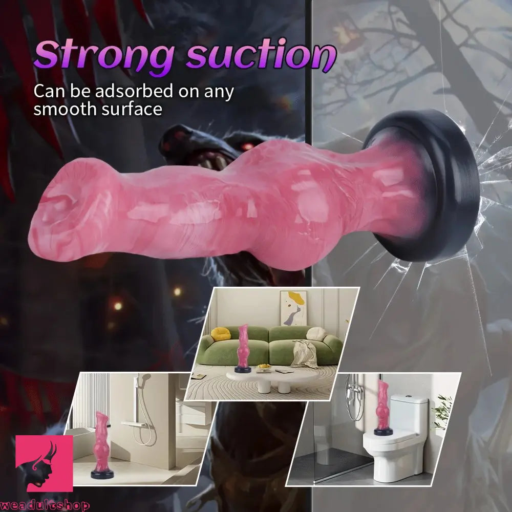 6.1in 7.2in 8.77in Realistic Monster Dildo Liquid Silicone Knot Hands-Free