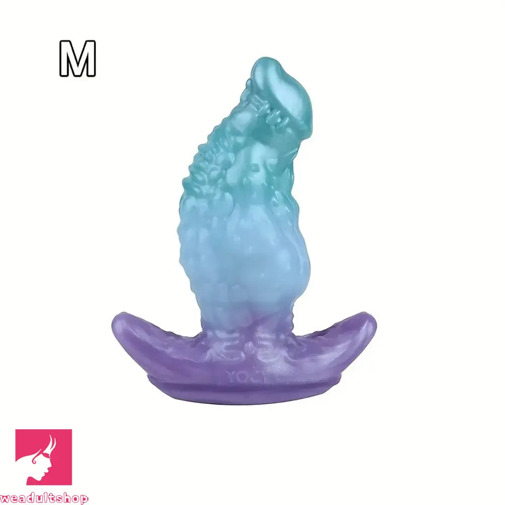 5.51in 7.04in 8.74in Liquid Silicone Anal Plug Strap-On Monster Odd Dildo