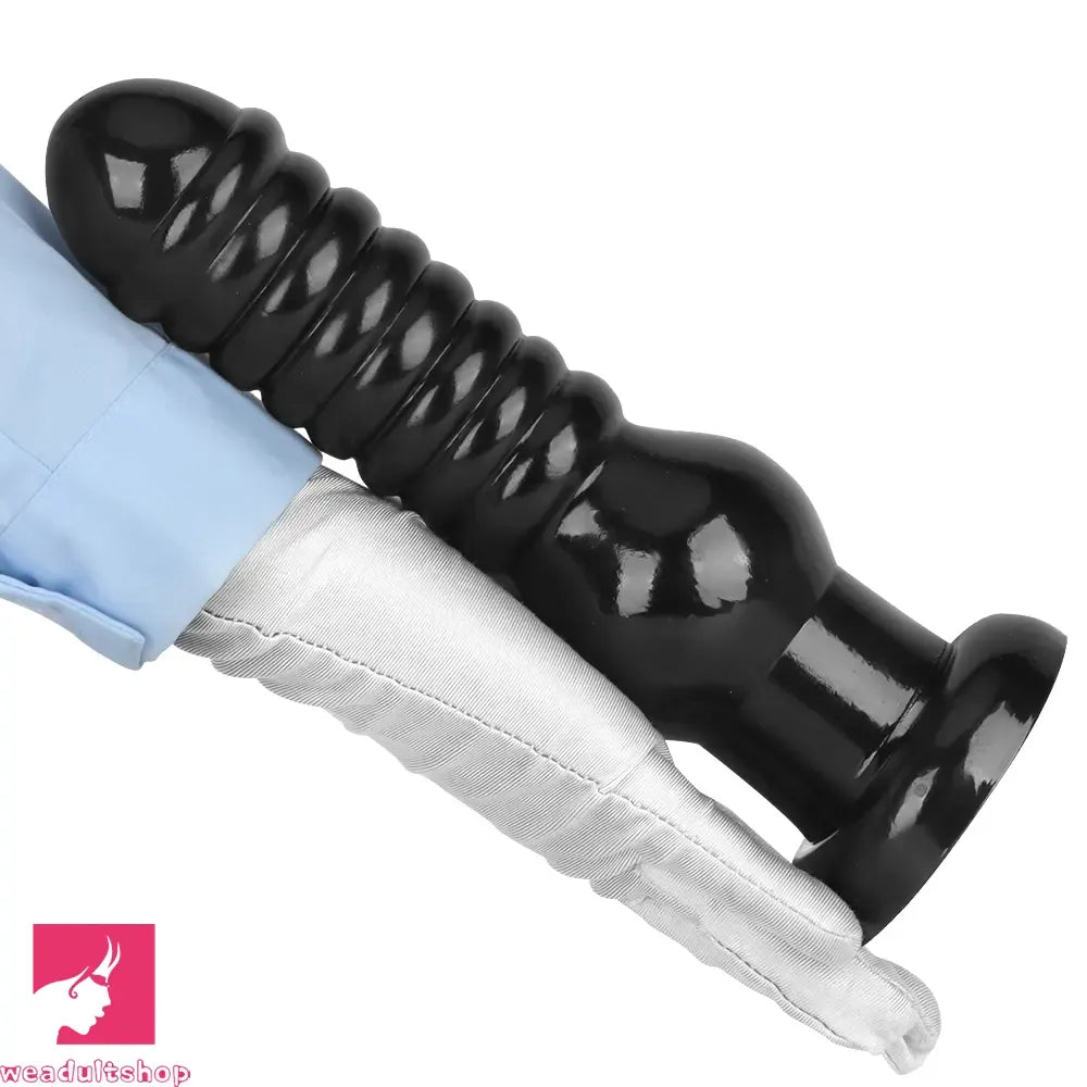 9.64in Knot Big Black Butt Plug PVC Dildo Suction Cup Knotting Cock Dildo