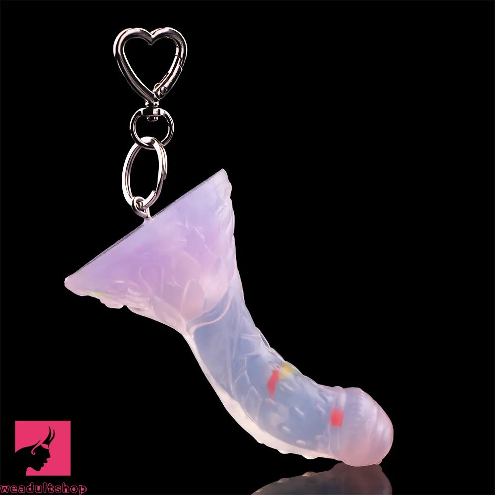 4.68in 5.9in 7.16in 8.26in Fantasy Spiked Silicone Soft Dildo With Key Chain