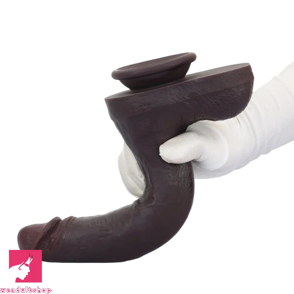 10.56in Dual Density Silicone Huge Thick Curved Dildo Manual Couples Fun Toy