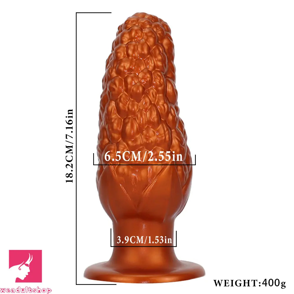 7.16in Graininess Raised Particles Reminiscent Corn Soft Butt Plug Dildo