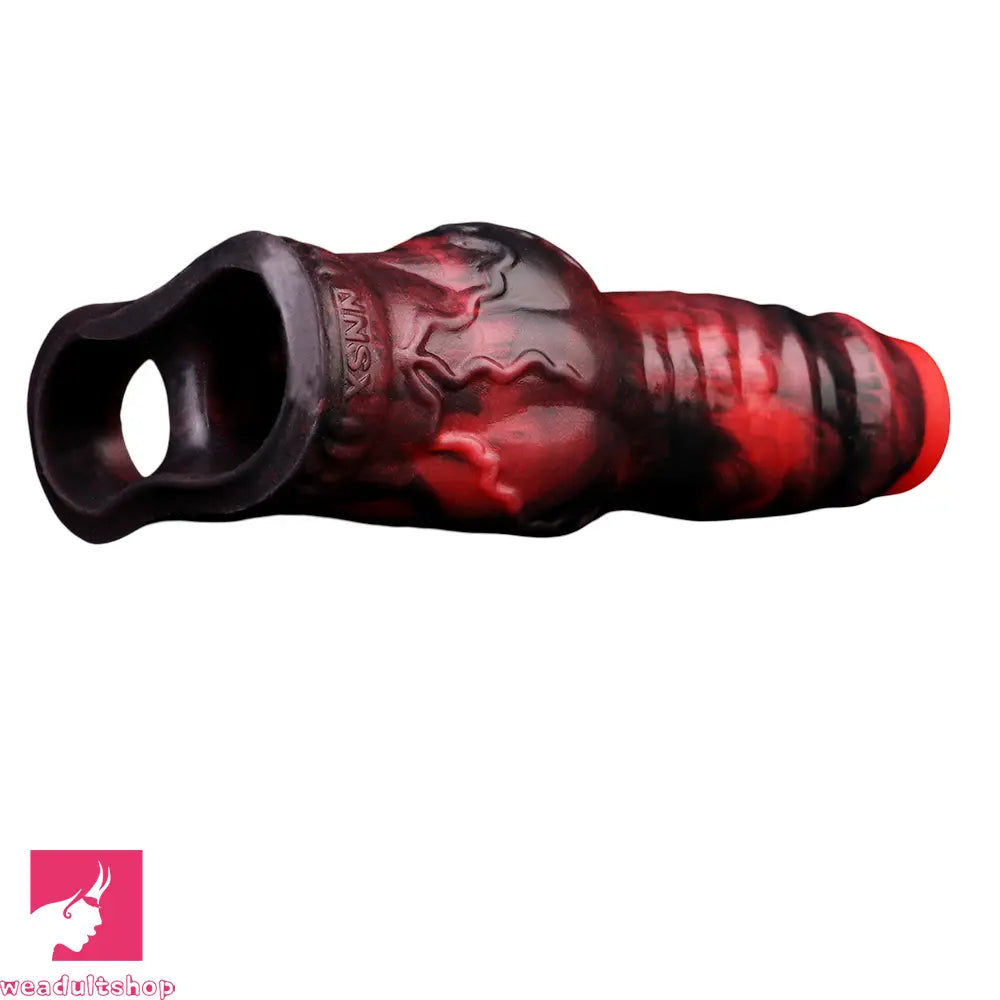 3.62in 4.72in 5.51in 6.69in Knot Animal Soft Dildo Sleeve Penis Extender