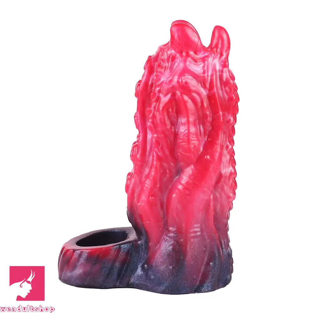 5.19in Octopus Soft Hollow Dildo Built-in keel Vibration Remote Penis Sleeve