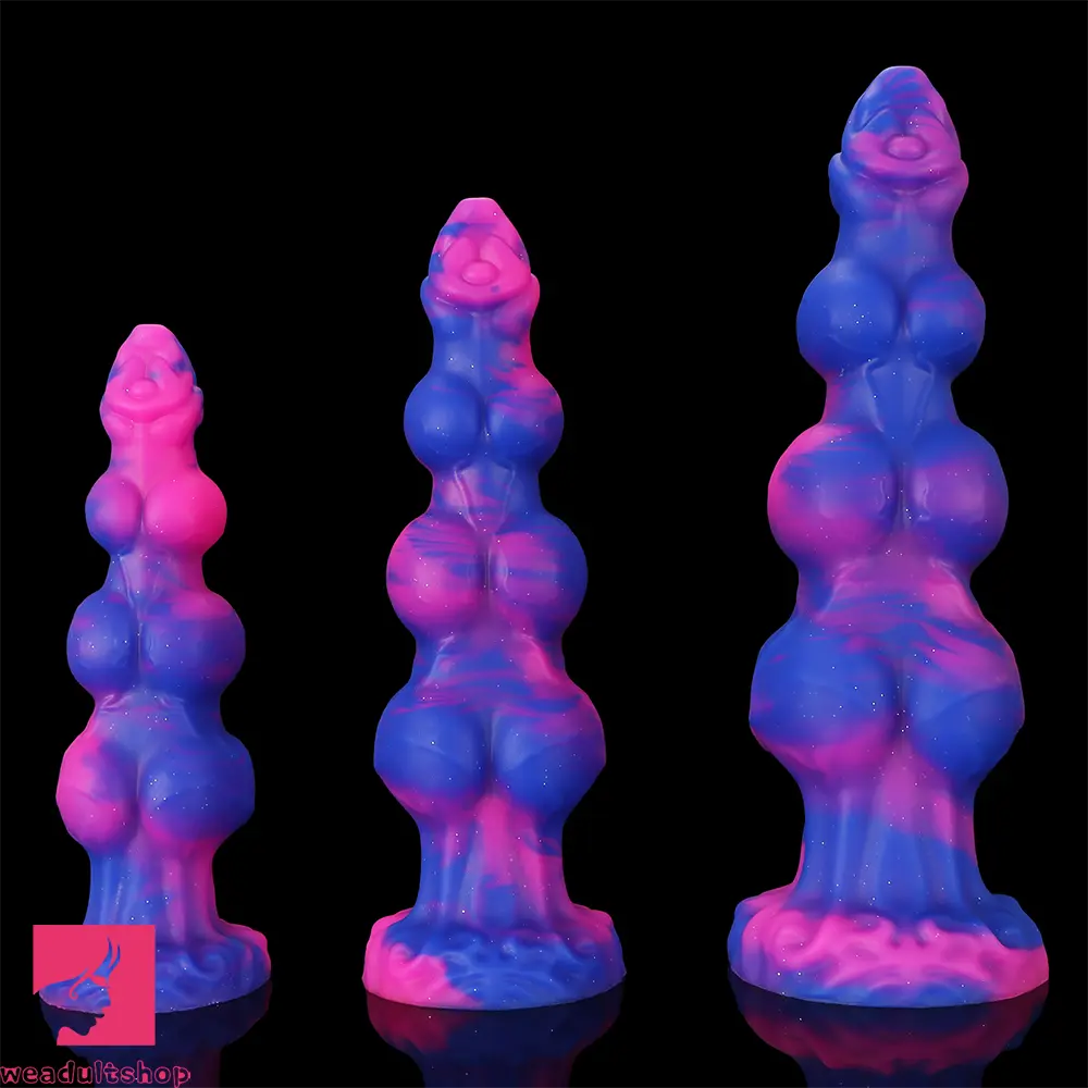 7.48in 8.66in 10.43in Monster Knot Silicone Fantasy Dildo G-spot Odd Cock