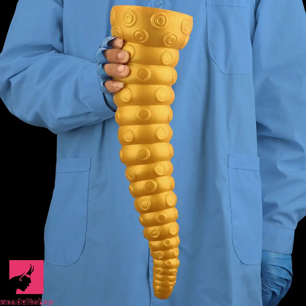15in Gold Silicone Octopus Legs Extra Large Thick Long Dildo For Women