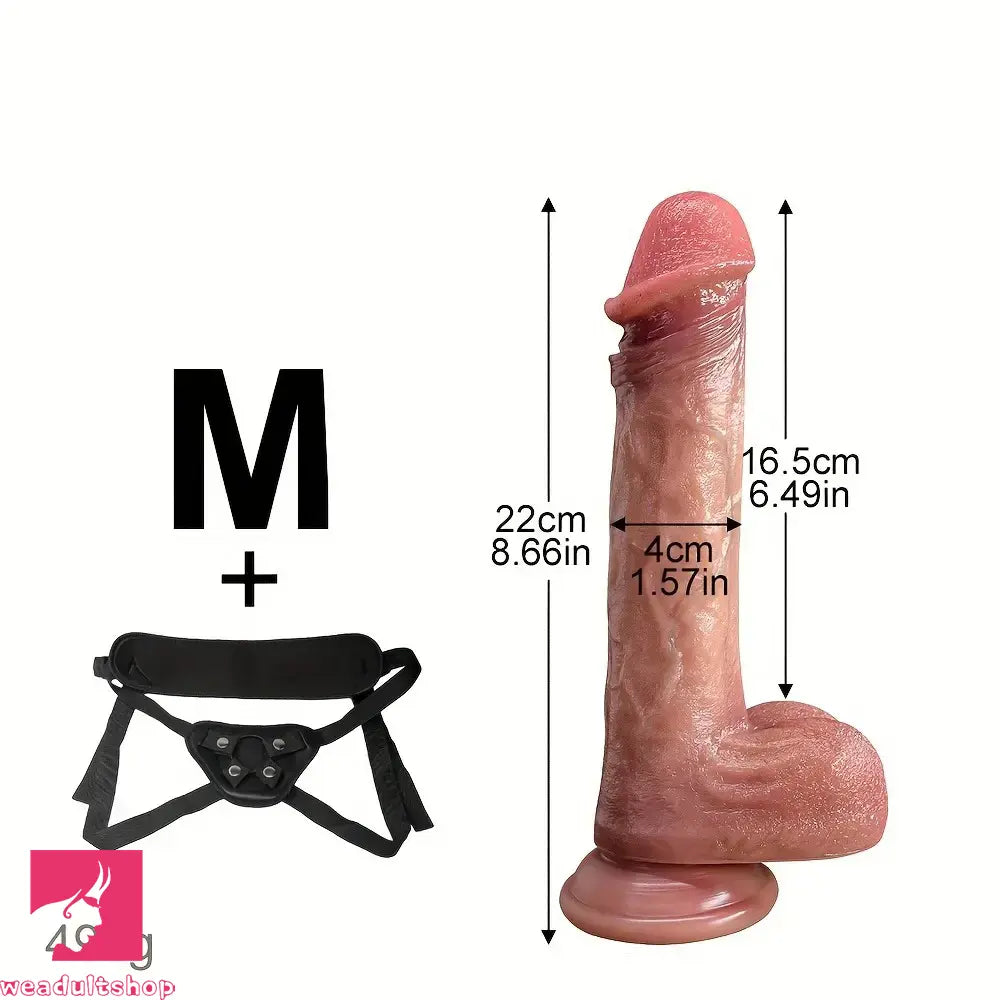 7.48in 8.66in 11.02in 13.38in Wear Pants Thick Realistic Soft Strap On Dildo