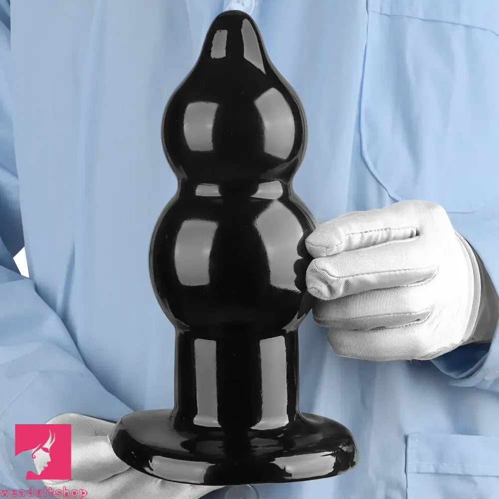 5.11in 9.05in Black Fantasy PVC Big Thick Butt Plug Dildo Cock Stimulator