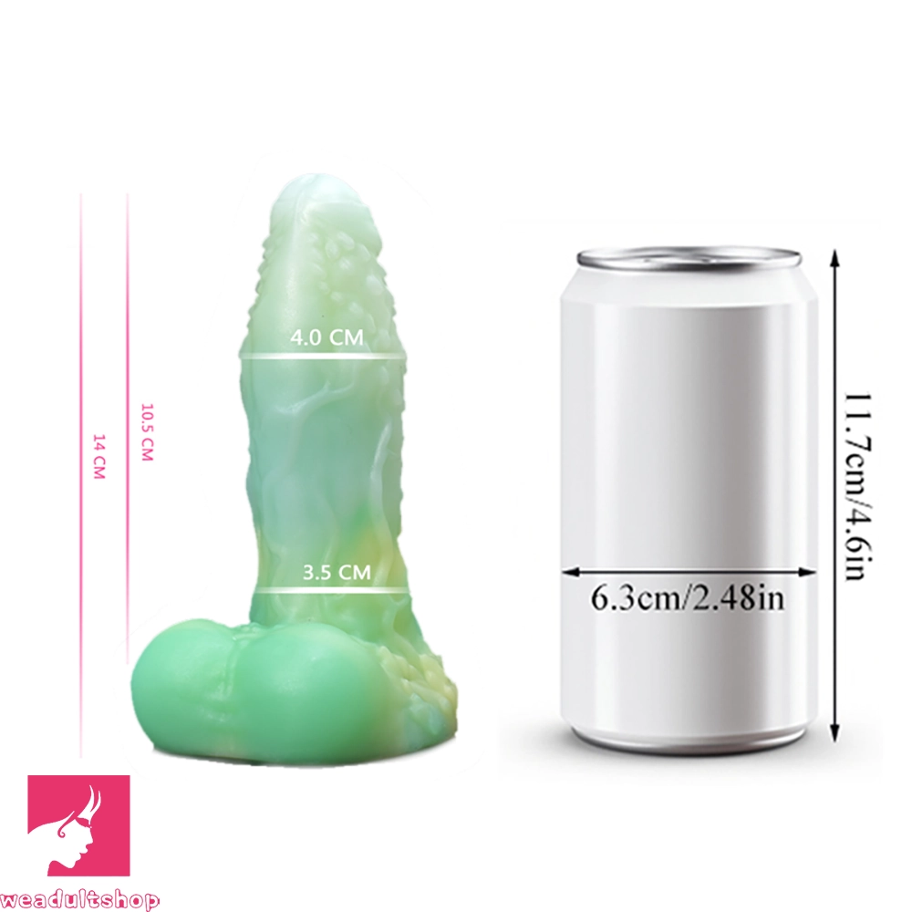 5.51in Silicone Uncut Luminous Monster Soft Dildo For Women Men Prostate