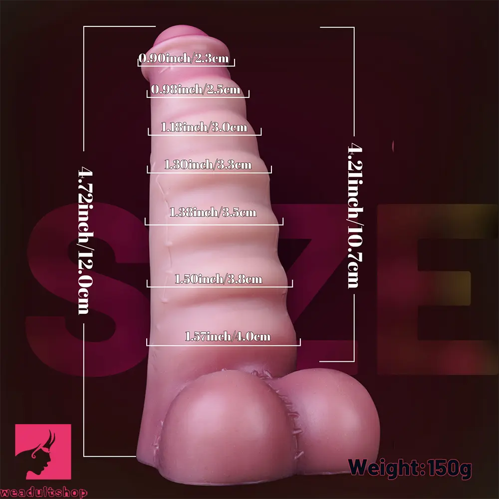 3.7in 4.72in 5.7in Liquid Silicone Mini Anal Dildo Wavy Pattern Dildo