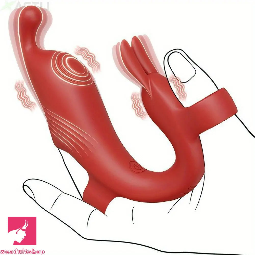 4.52in Rabbit Finger Stimulator 10 Vibration G-spot Mini Nipple Cock Dildo