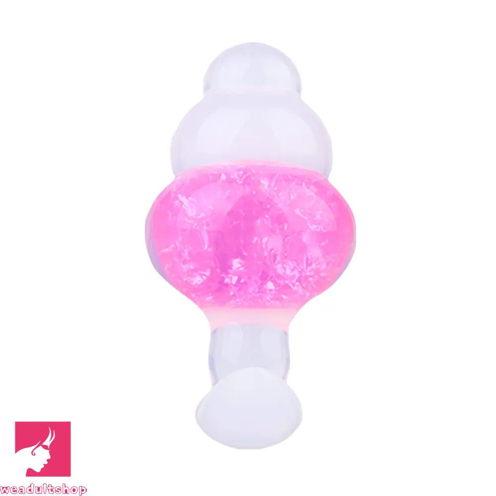 4.53in Luminous Silicone Anal Beads Dildo Anal Love Toy For Women Clit