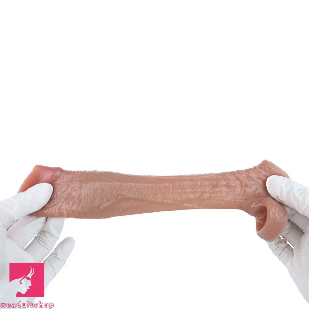 5.9in Real Skin Feeling Soft Silicone Dildo Sleeve High-Grade Odorless Cock