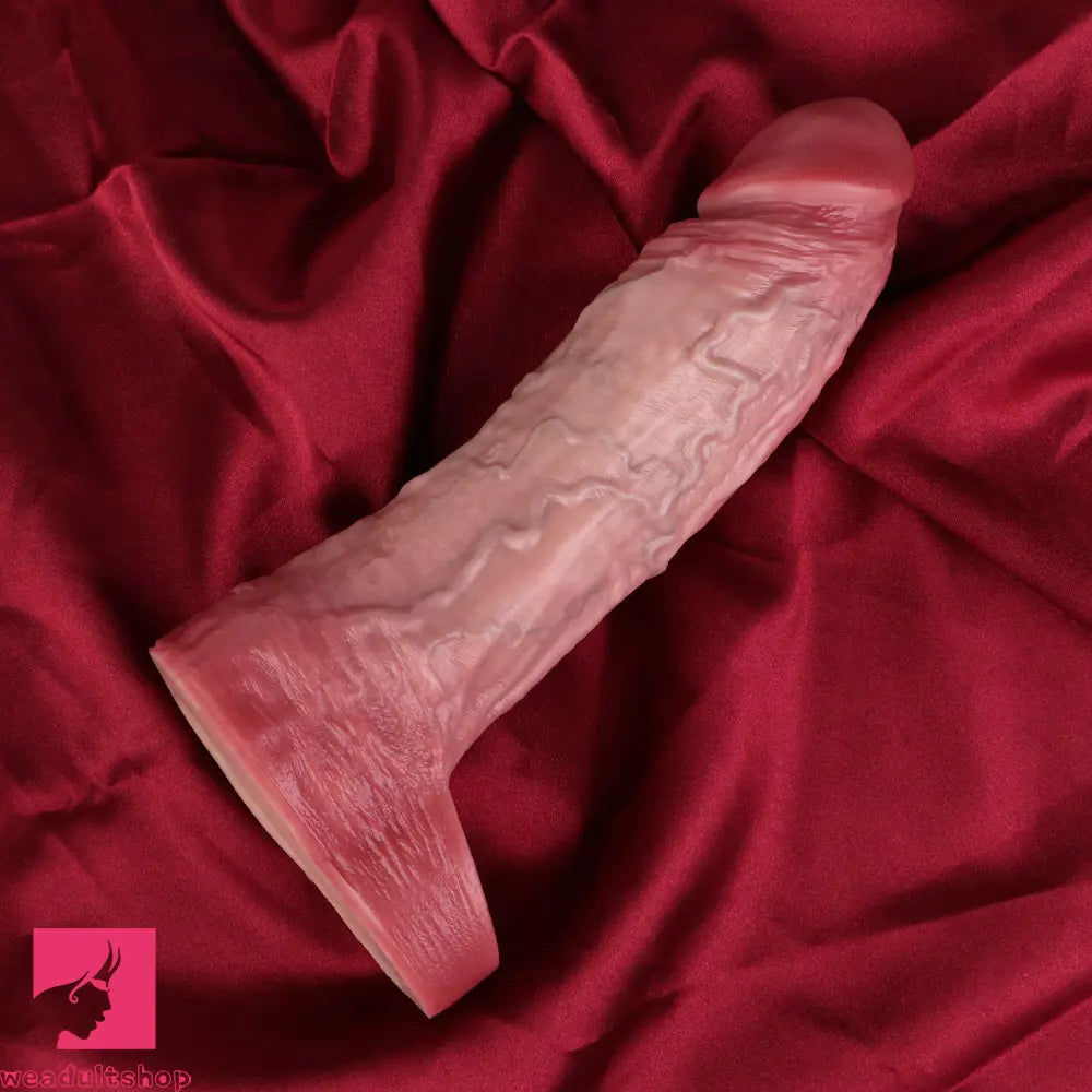 7.56in Lifelike Blue Veins Hollow Dildo Cock Sleeve With Cock Ring For Sex