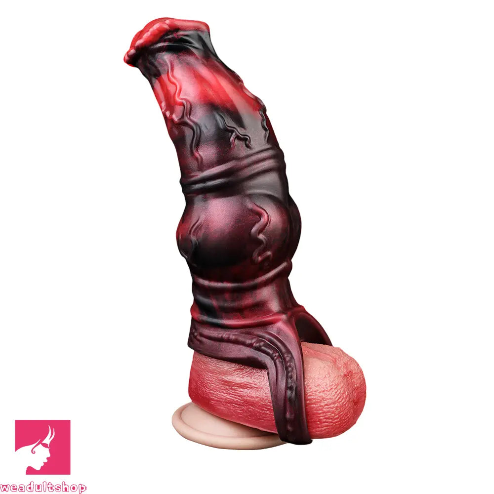 6.18in 7.01in 7.95in Horse Knot Animal Soft Dildo Sleeve Penis Extender