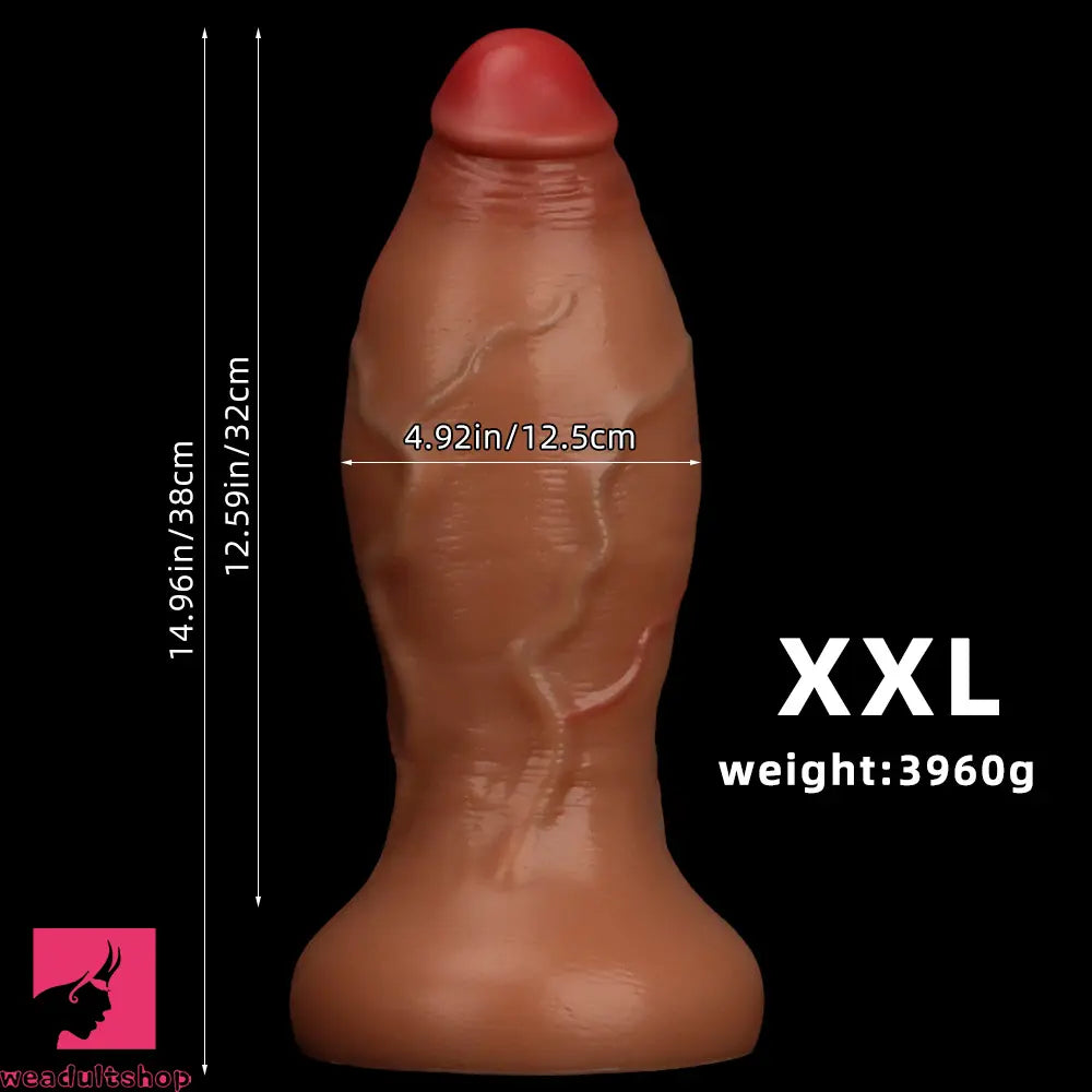 9.05in 10.23in 12.2in 13.38in 14.96in Huge Thick Long Odd Silicone Dildo