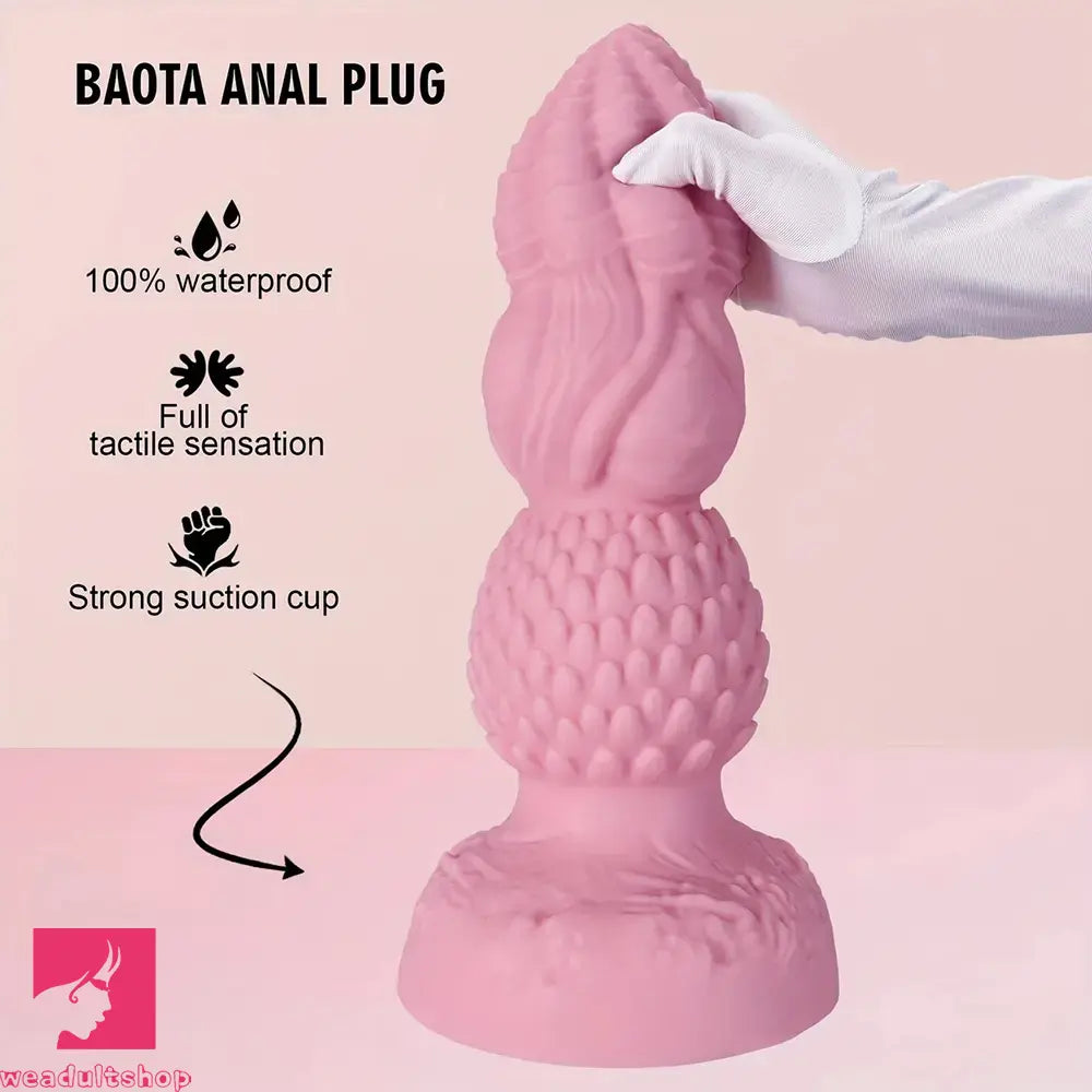 7.28in 9.05in 10.63in 11.81in 13.38in Fantasy Silicone Soft Clitoris Anal Dildo