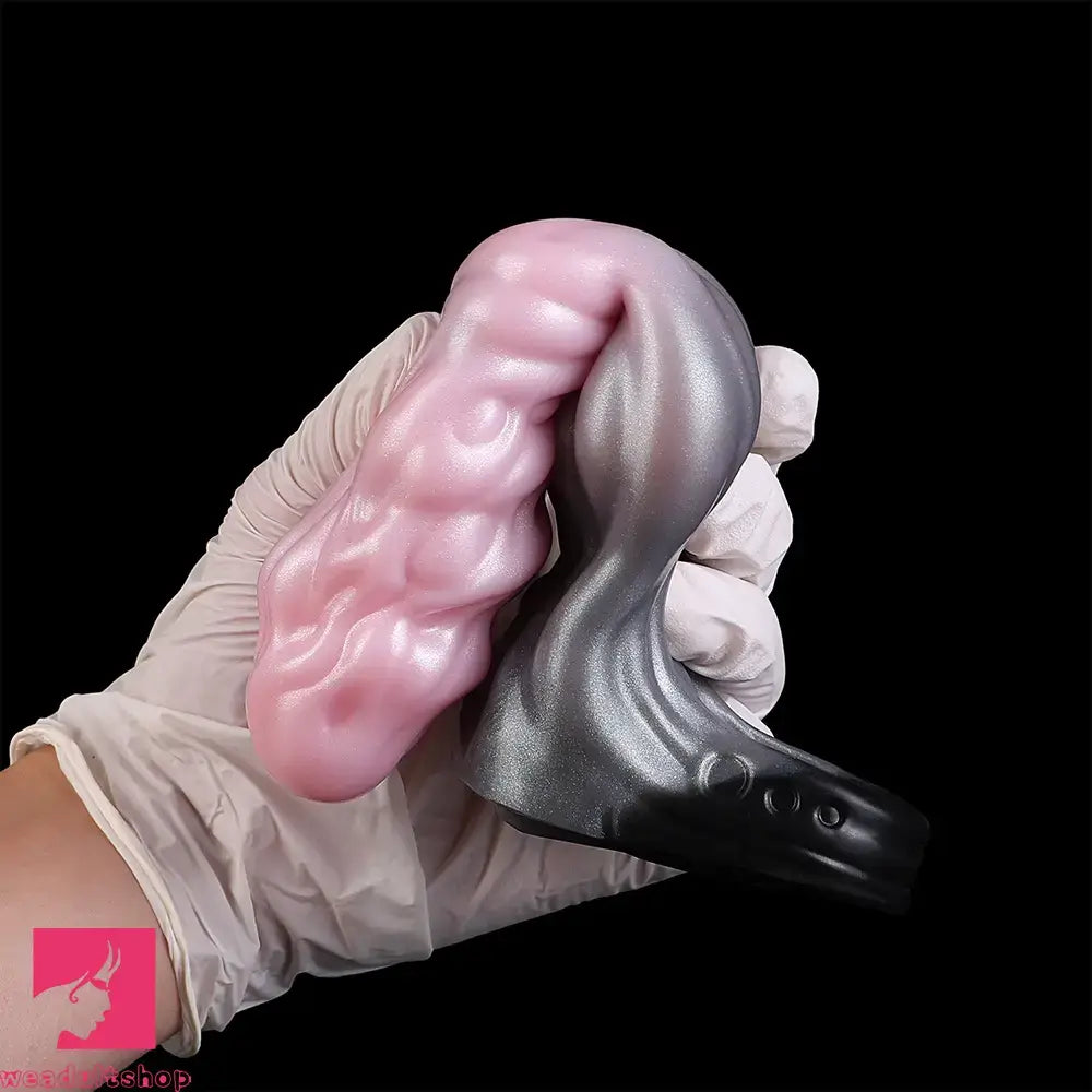 7.87in Hollow Fantasy Silicone Penis Sleeve Dildo For Physical Delay Control