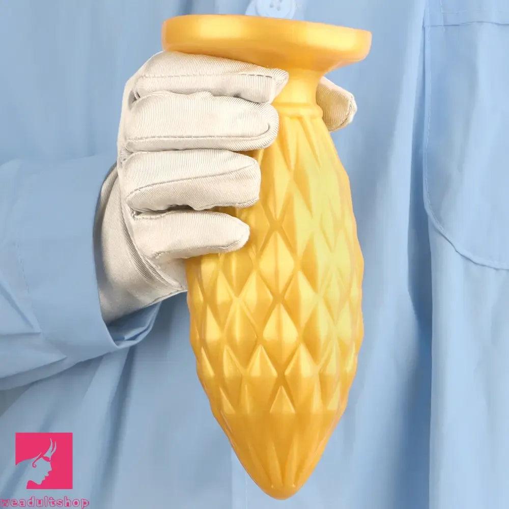 7.48in Gold Silicone Soft Butt Plug Dildo For Men And Women Sexual Cock