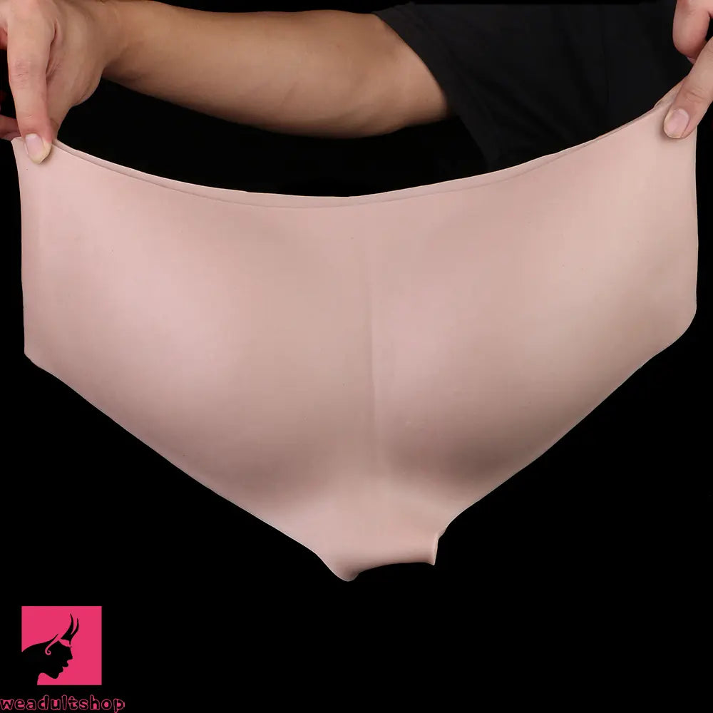 7.55in Wearable Silicone Uncut Dildo Pants Real Skin Hollow Penis Sleeve