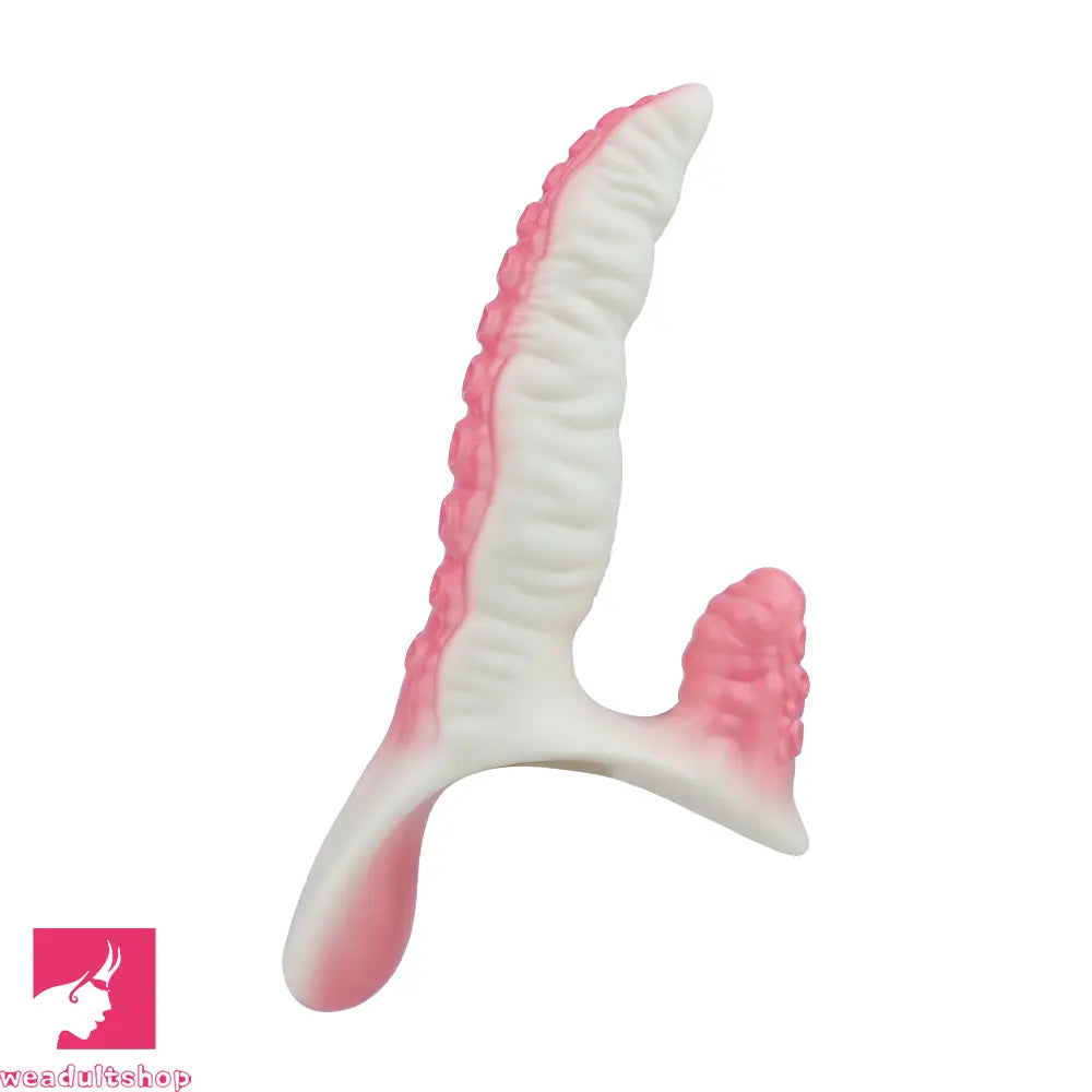 6.5in Tentacle Strap on Vibrating Dildo Natural Curved Soft Cock Toy