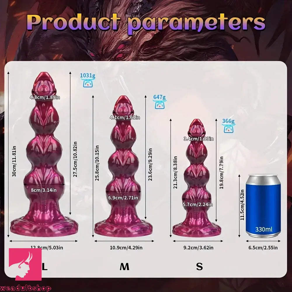 8.38in 10.51in 11.81in Liquid Silicone Knot Animal Soft Fantasy Dildo For Sex