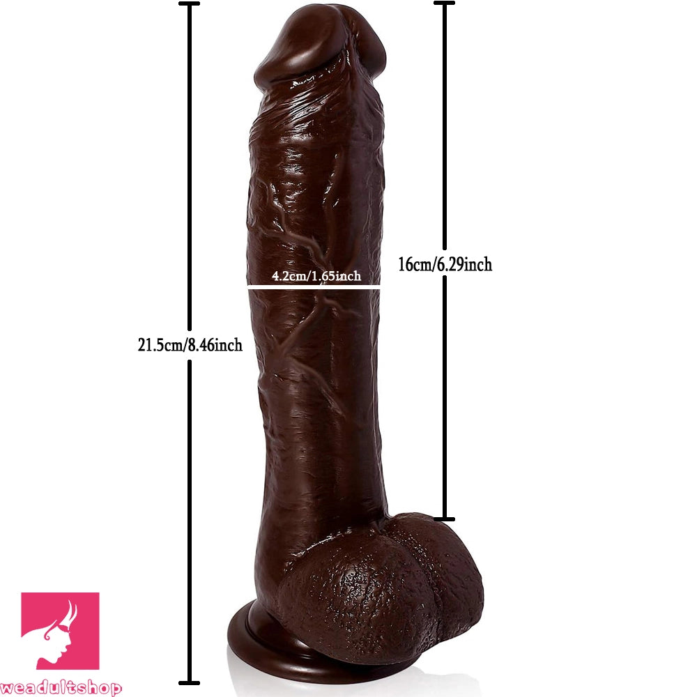 8.46in Realistic Big Dildo Skin Feeling Toy For Women Clitoral Stimulator