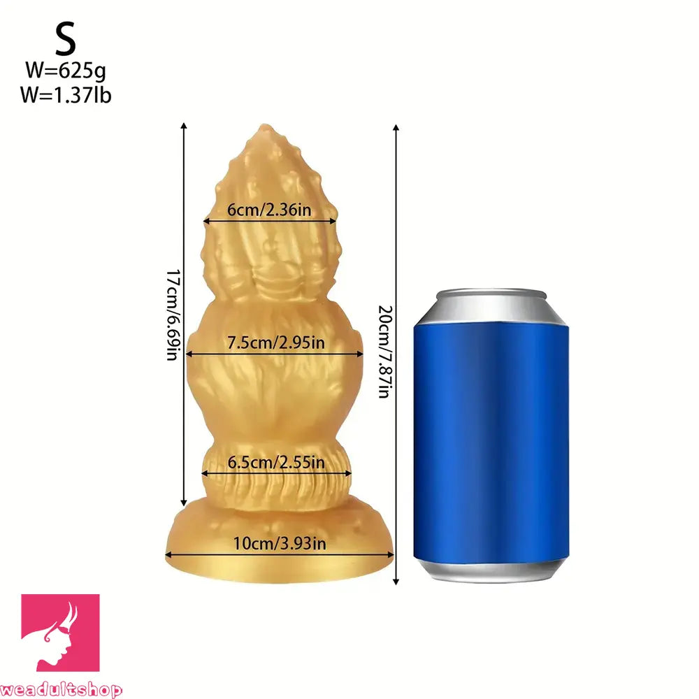 7.87in 9.05in 10.23in 11.41in Golden Gourd Sharp Pointed Large Fat Dildo