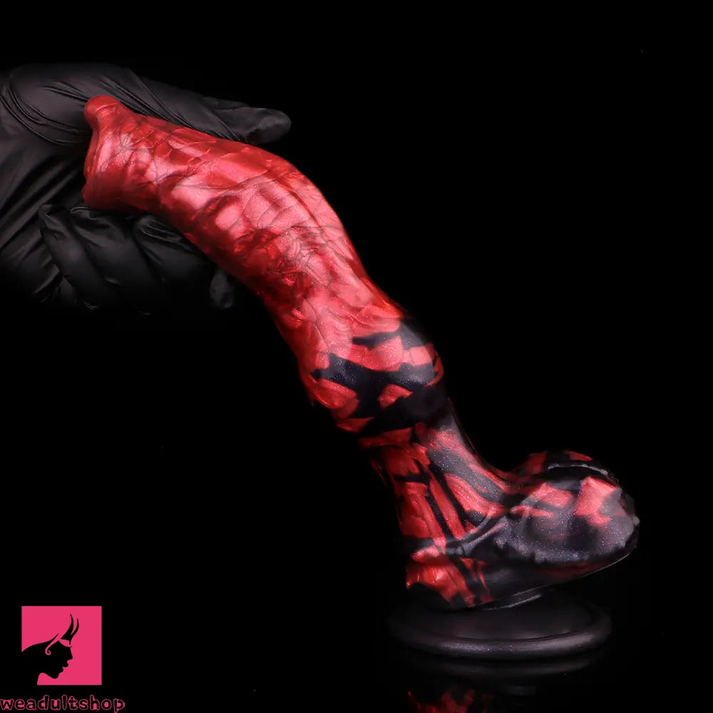 8.27in Knotted Dog Big Cock Dildo with Powerful Suction Cup Penis Toy