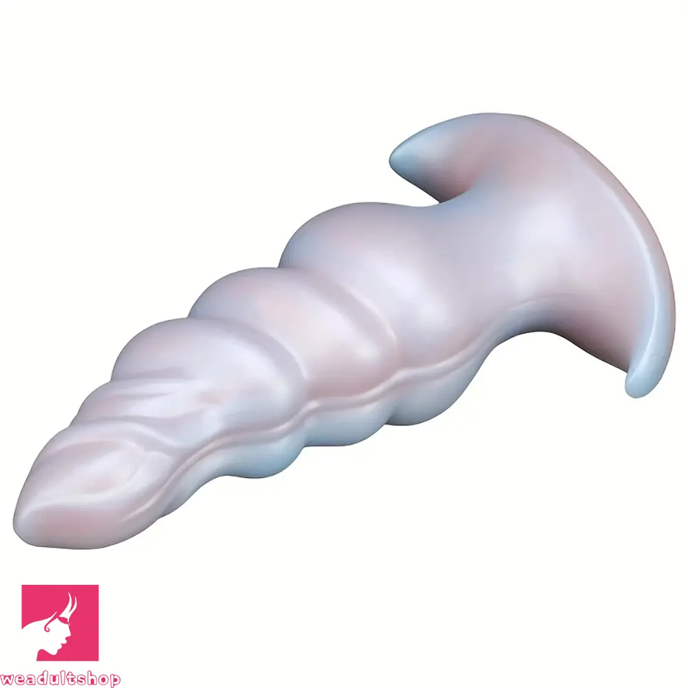 5.5in 6.69in 7.87in Pearlescent Dream Silicone Anal Soft Dildo with Anchor